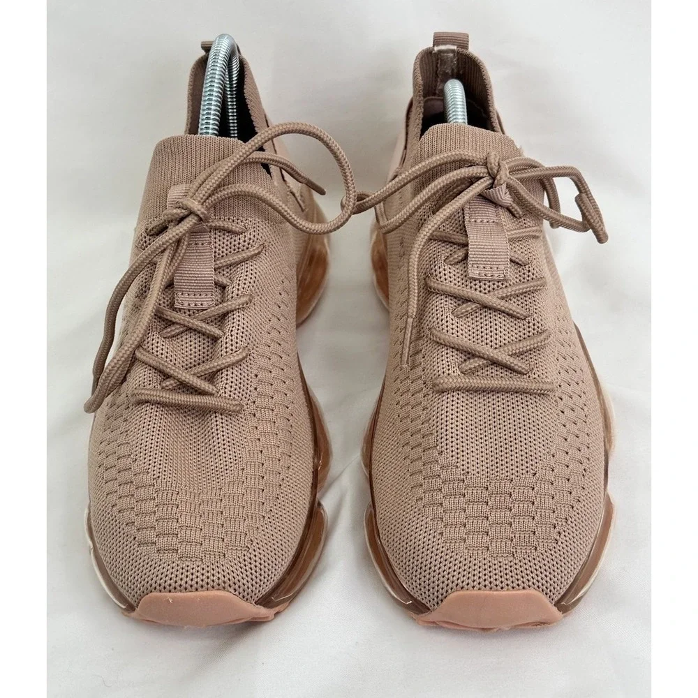 LA SHEELAH‎ Mauve Flow 19 Sneaker Stretch Elastic Mesh Air Bubble Cushion Size 8